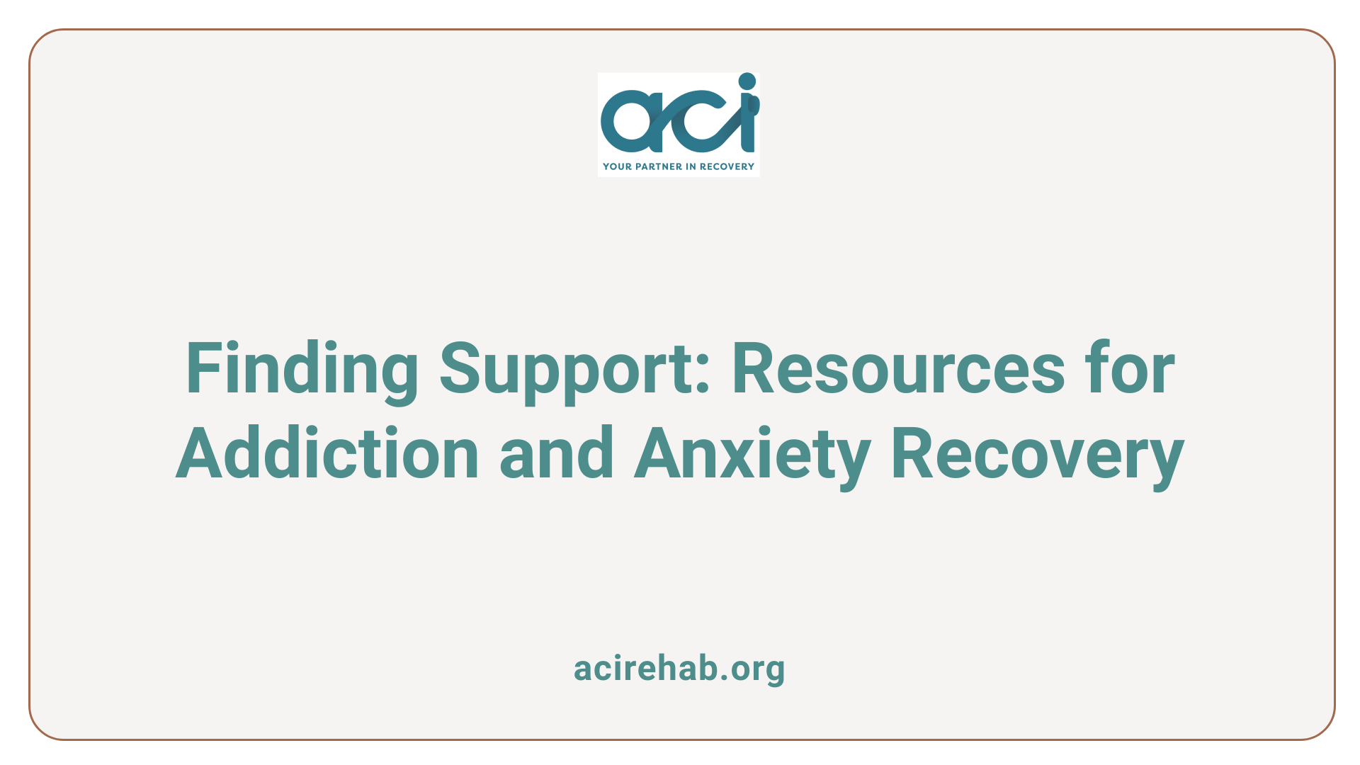 Finding Support: Resources for Addiction and Anxiety Recovery