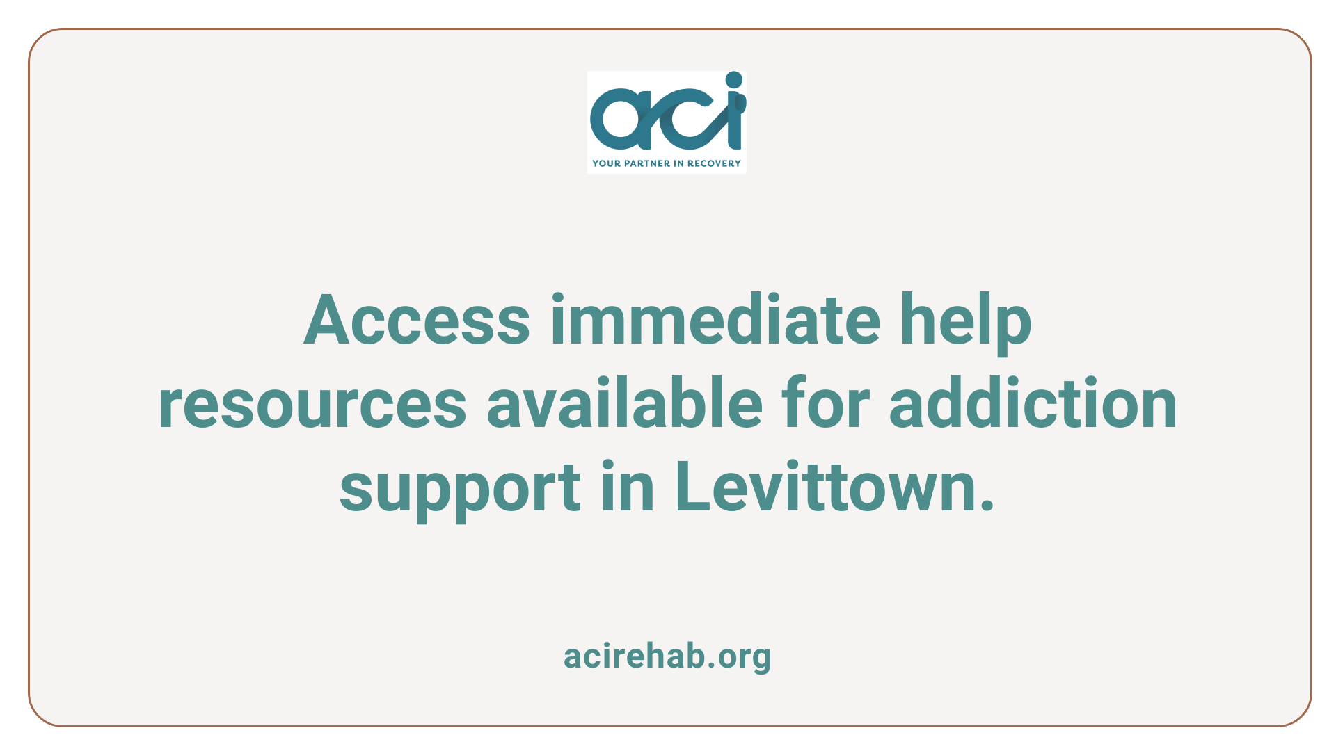 Access immediate help resources available for addiction support in Levittown.