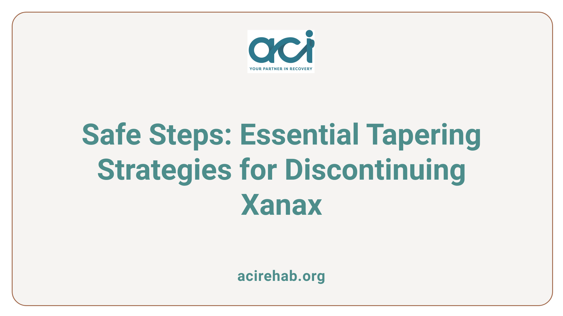 Safe Steps: Essential Tapering Strategies for Discontinuing Xanax