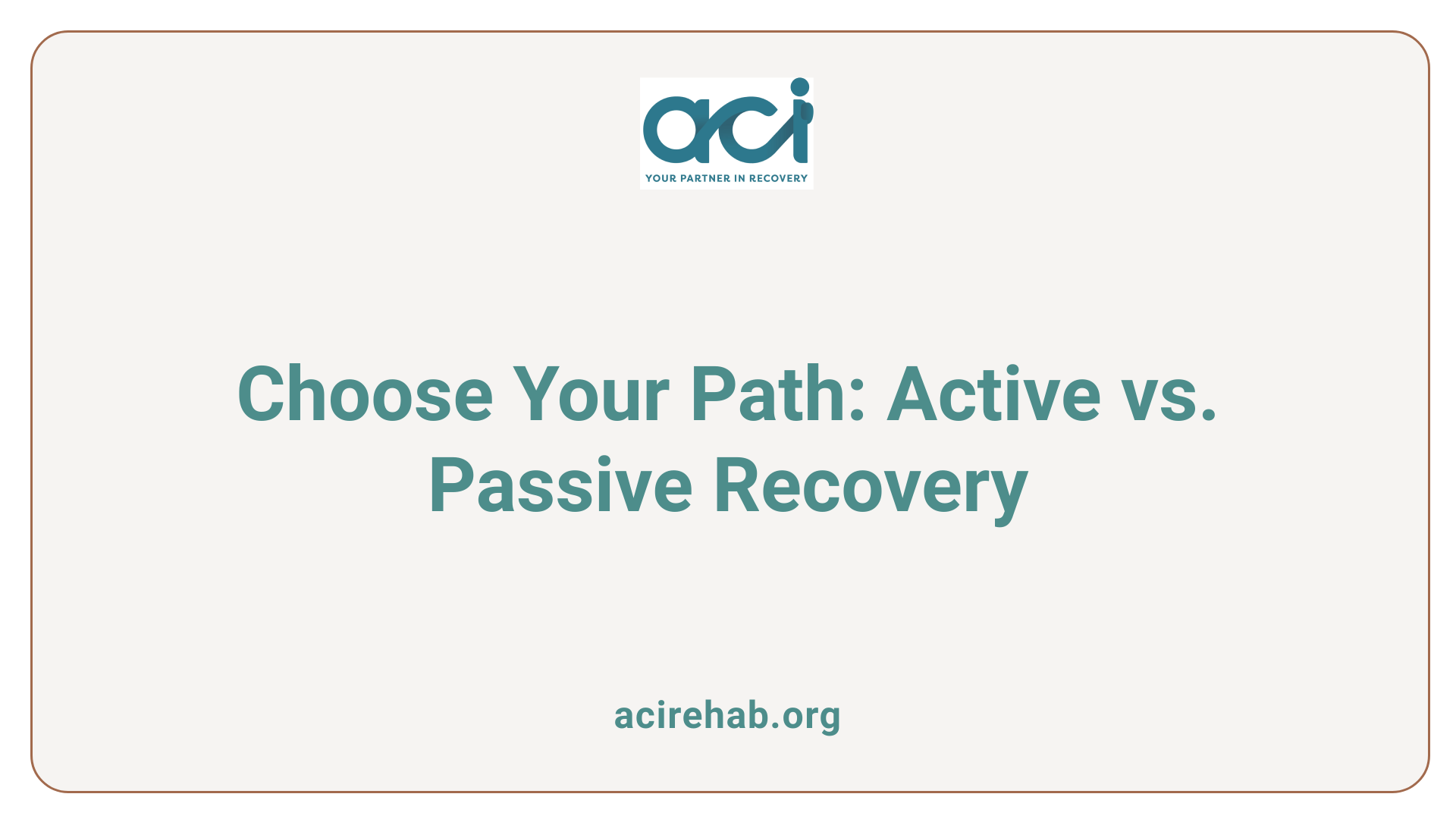 Choose Your Path: Active vs. Passive Recovery