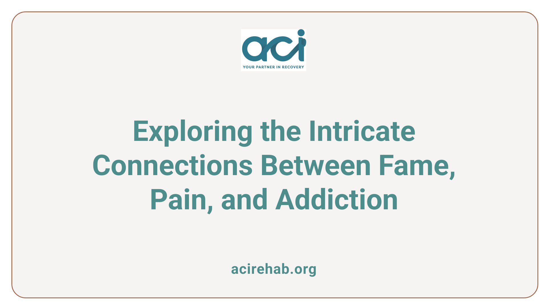 Exploring the Intricate Connections Between Fame, Pain, and Addiction