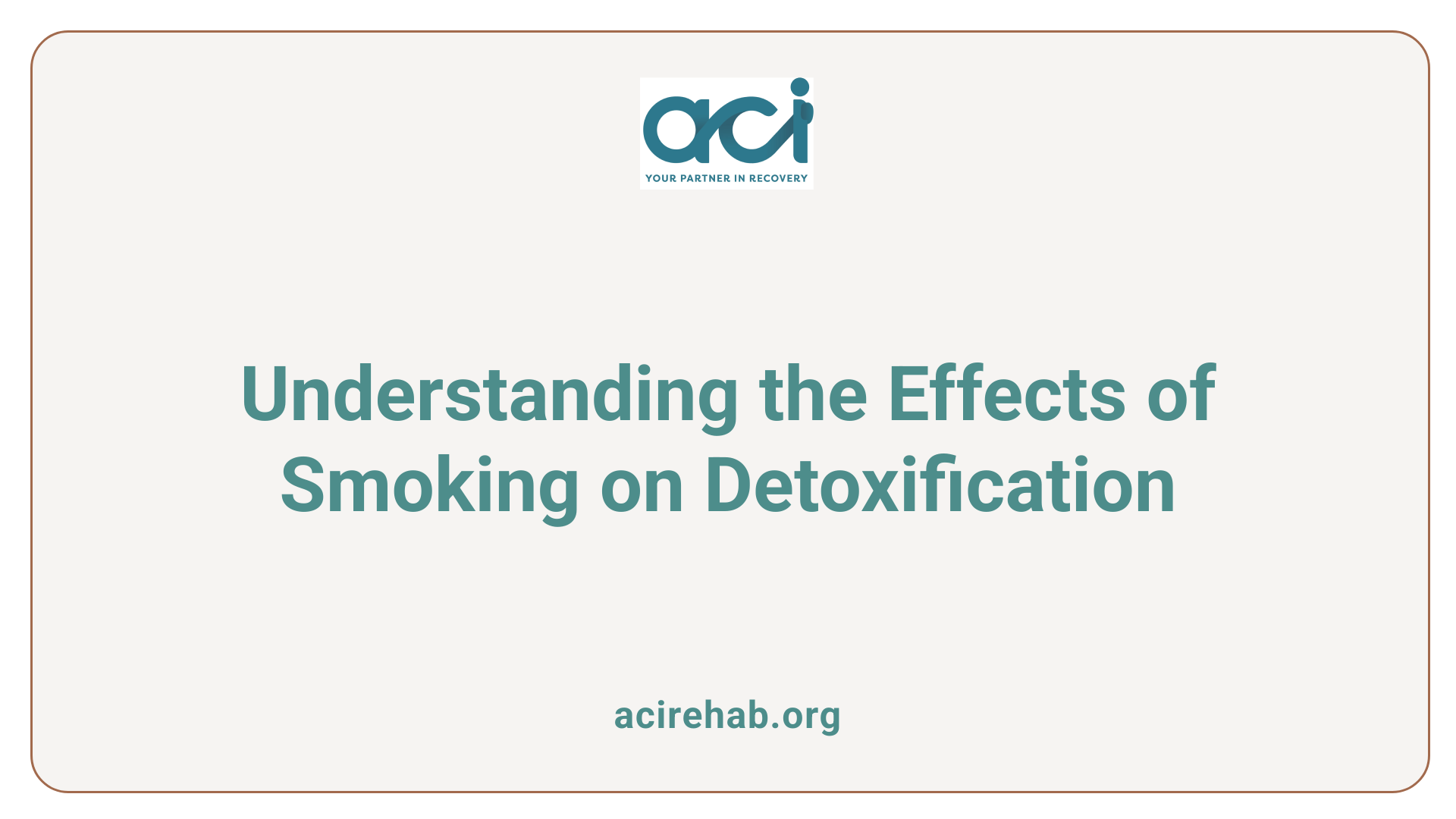 Understanding the Effects of Smoking on Detoxification