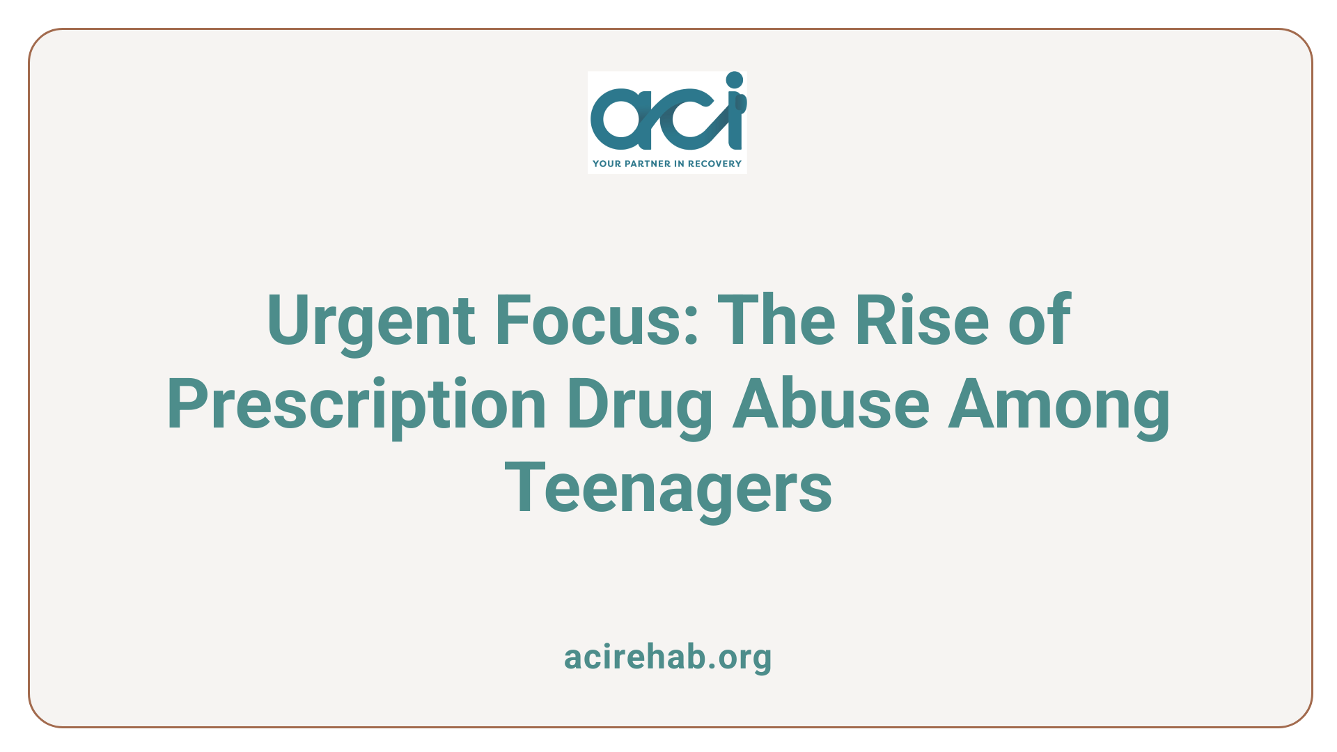 Urgent Focus: The Rise of Prescription Drug Abuse Among Teenagers