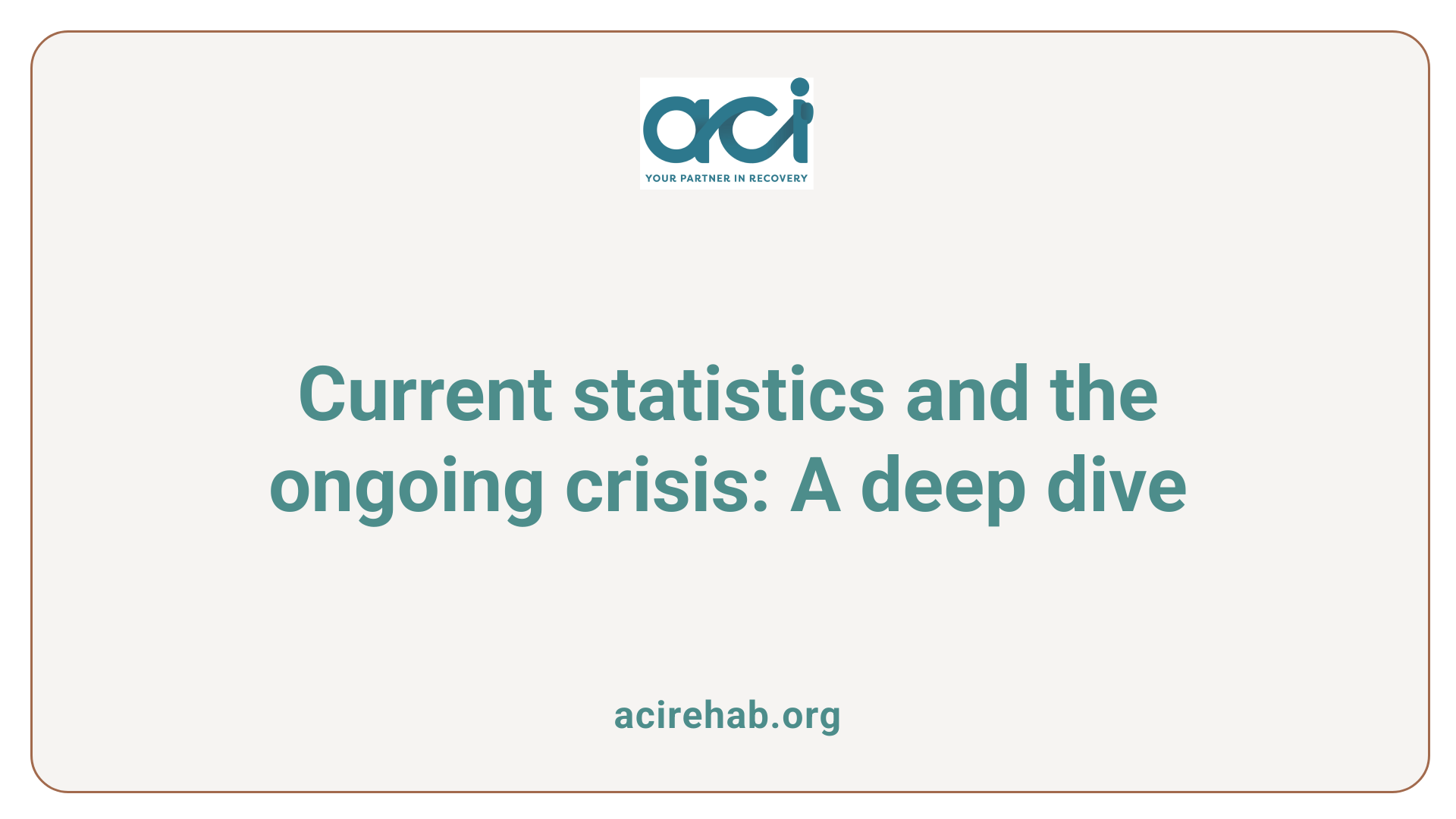 Current statistics and the ongoing crisis: A deep dive