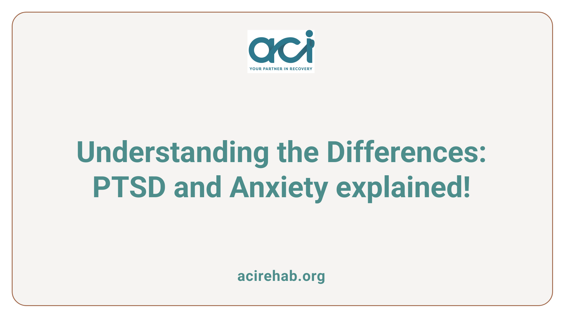 Understanding the Differences: PTSD and Anxiety explained!