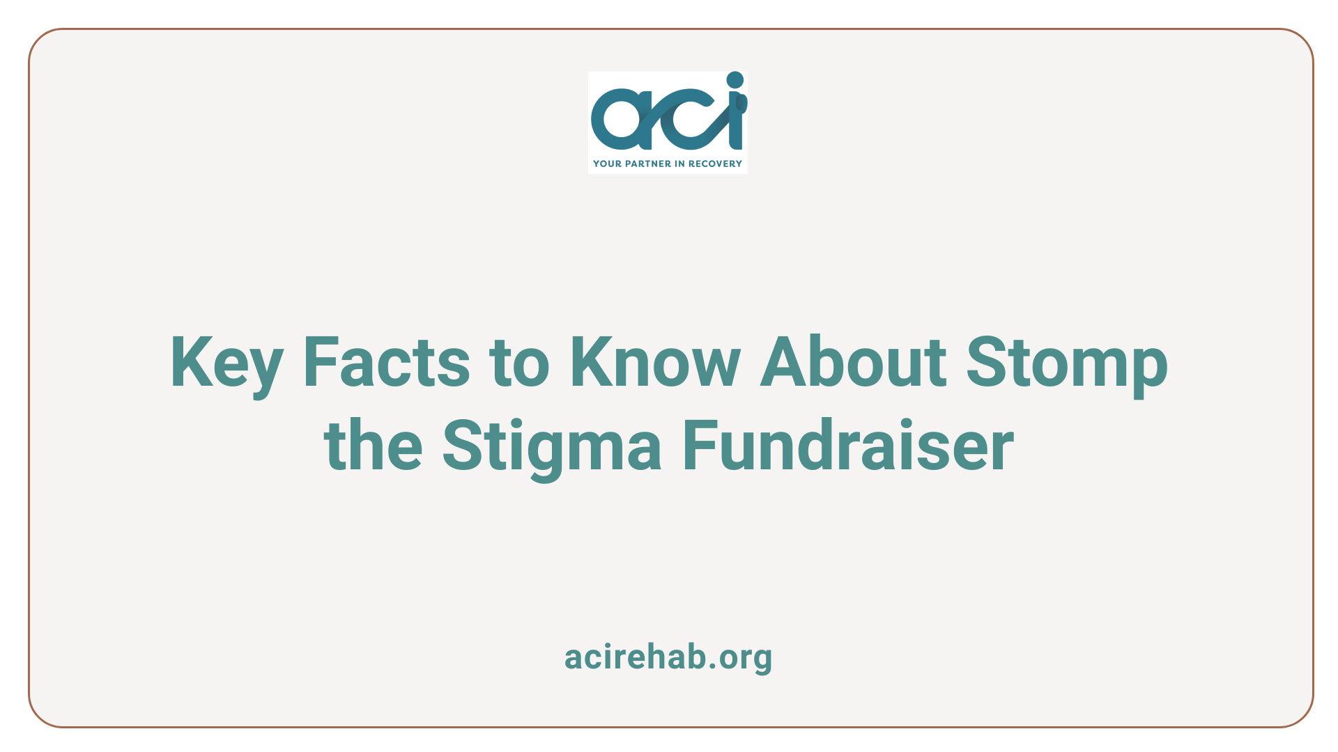 Key Facts to Know About Stomp the Stigma Fundraiser