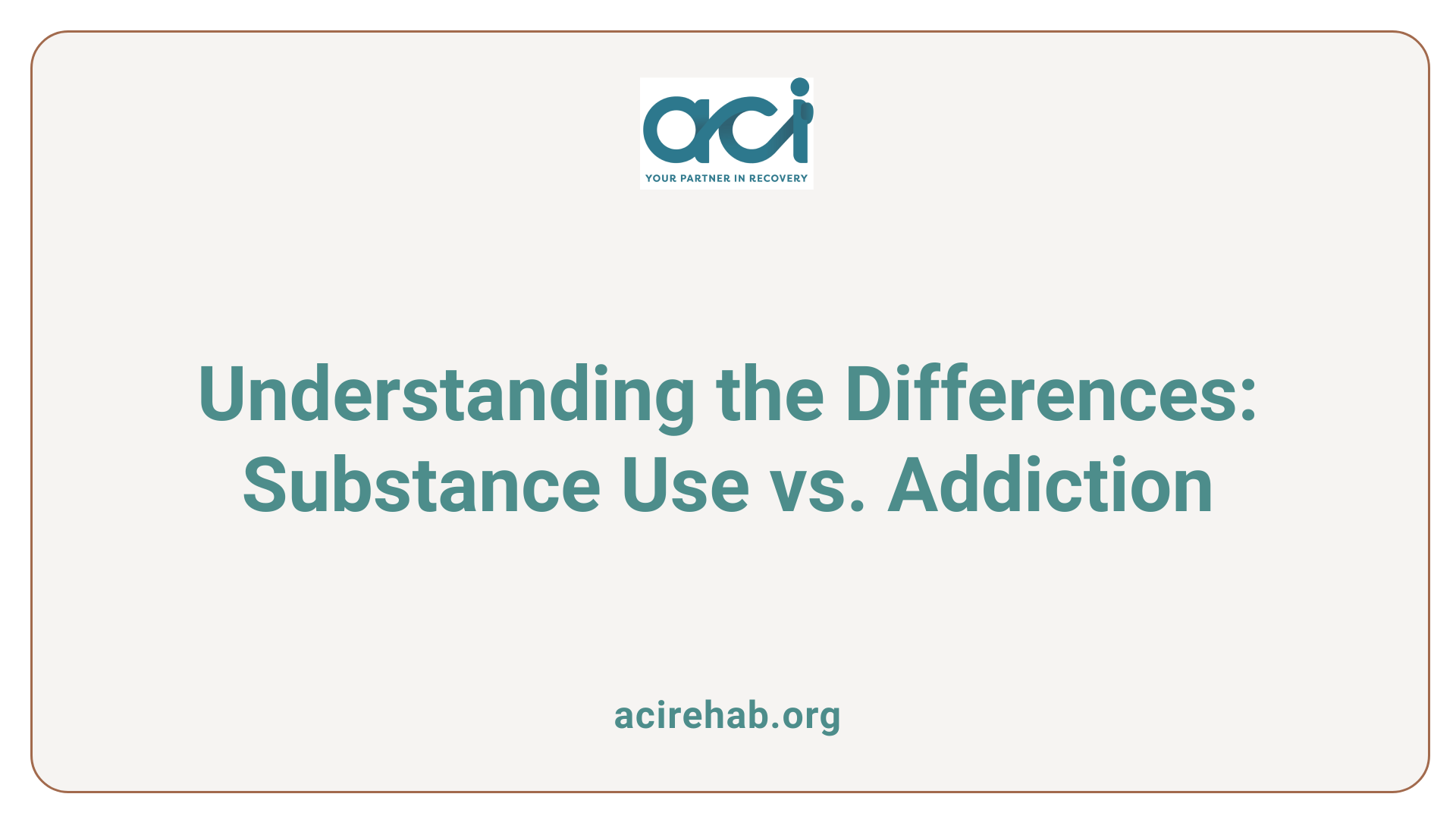 Understanding the Differences: Substance Use vs. Addiction