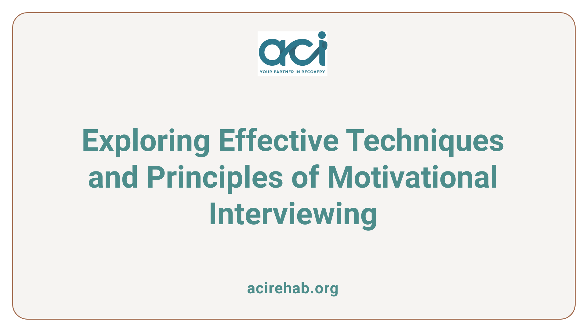 Exploring Effective Techniques and Principles of Motivational Interviewing