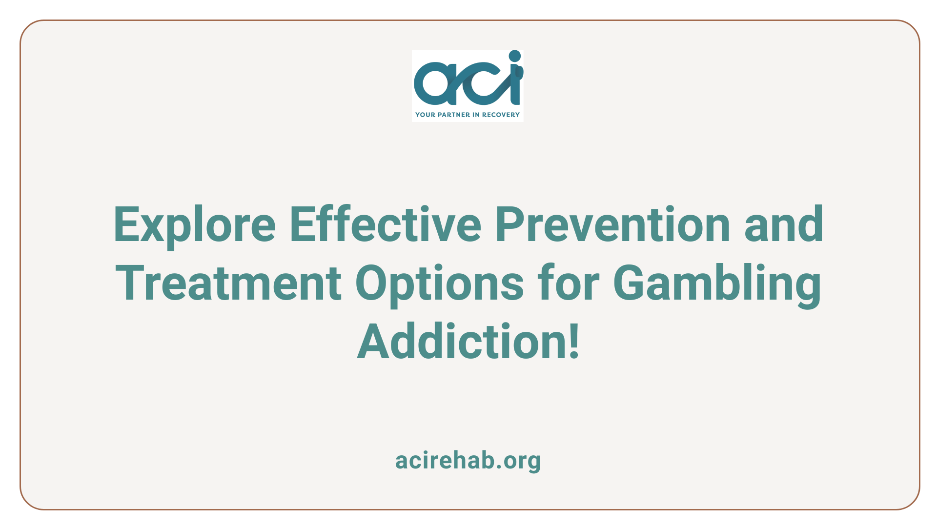 Explore Effective Prevention and Treatment Options for Gambling Addiction!