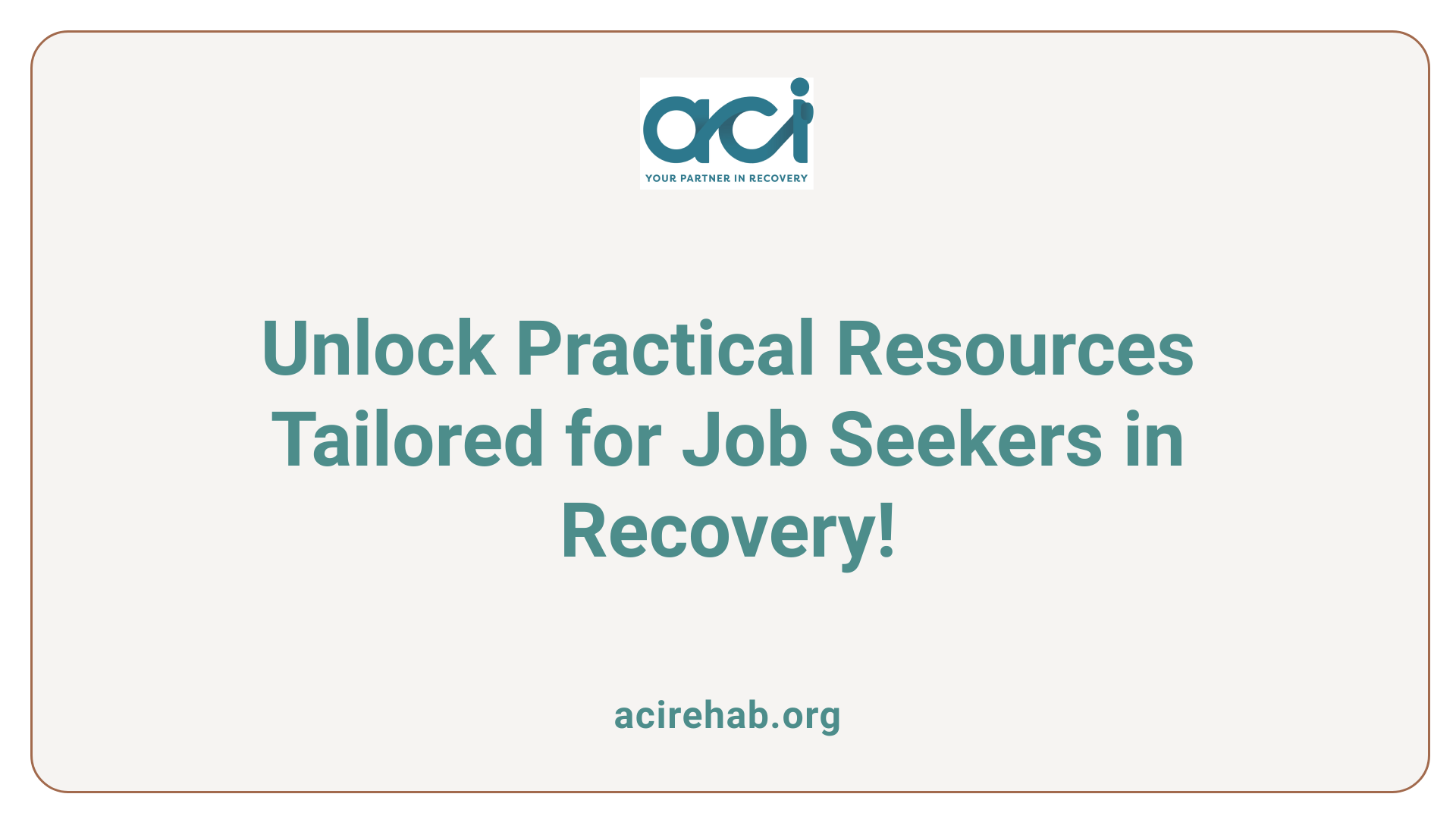 Unlock Practical Resources Tailored for Job Seekers in Recovery!