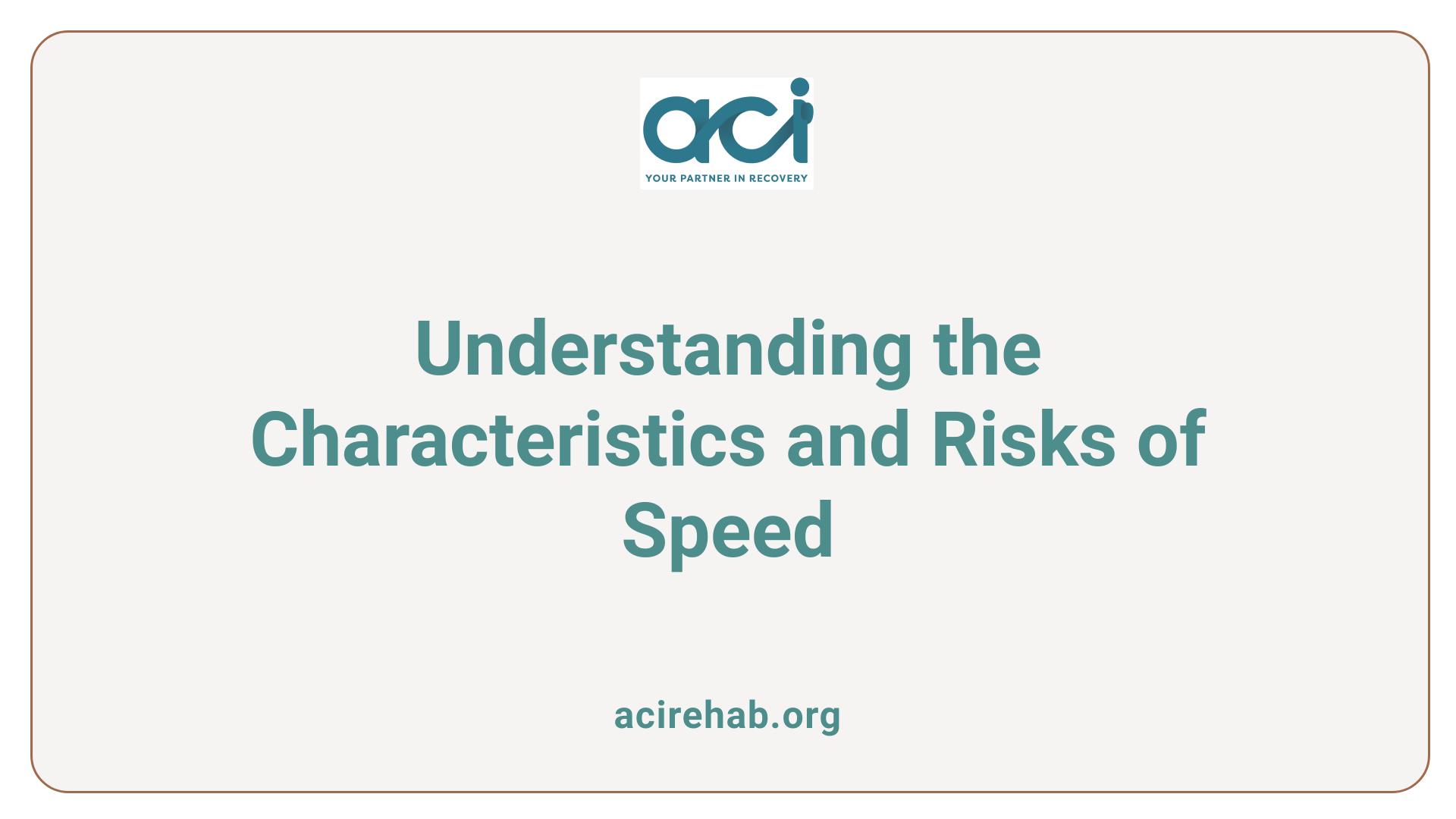 Understanding the Characteristics and Risks of Speed