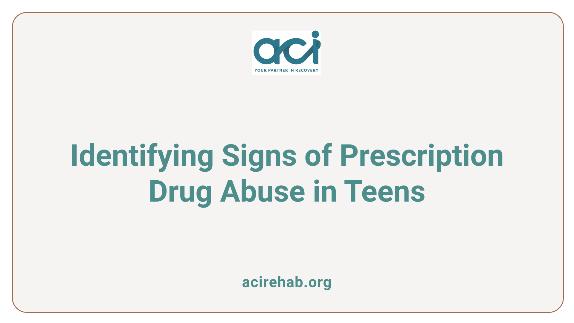 Identifying Signs of Prescription Drug Abuse in Teens