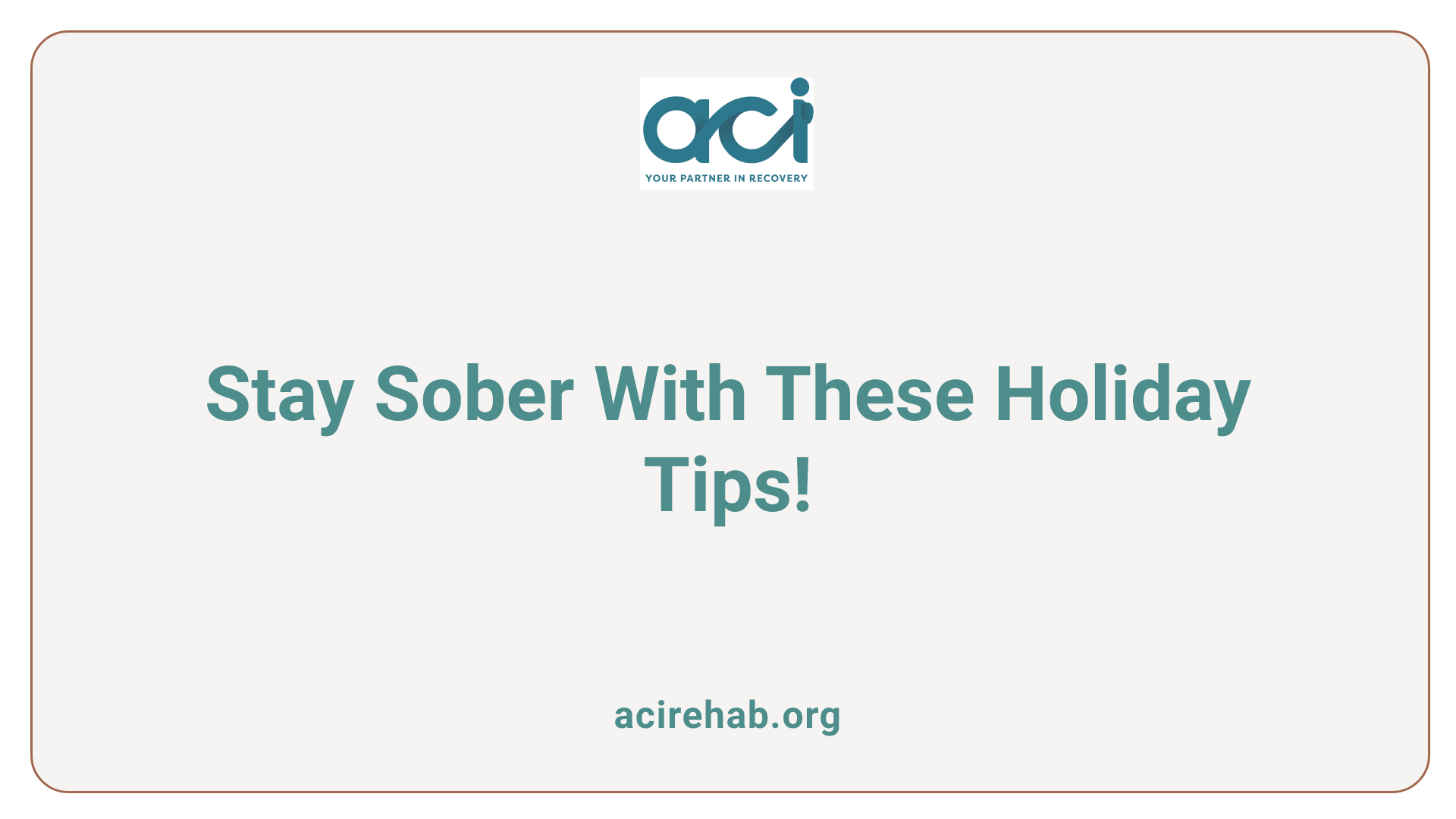 Stay Sober With These Holiday Tips!