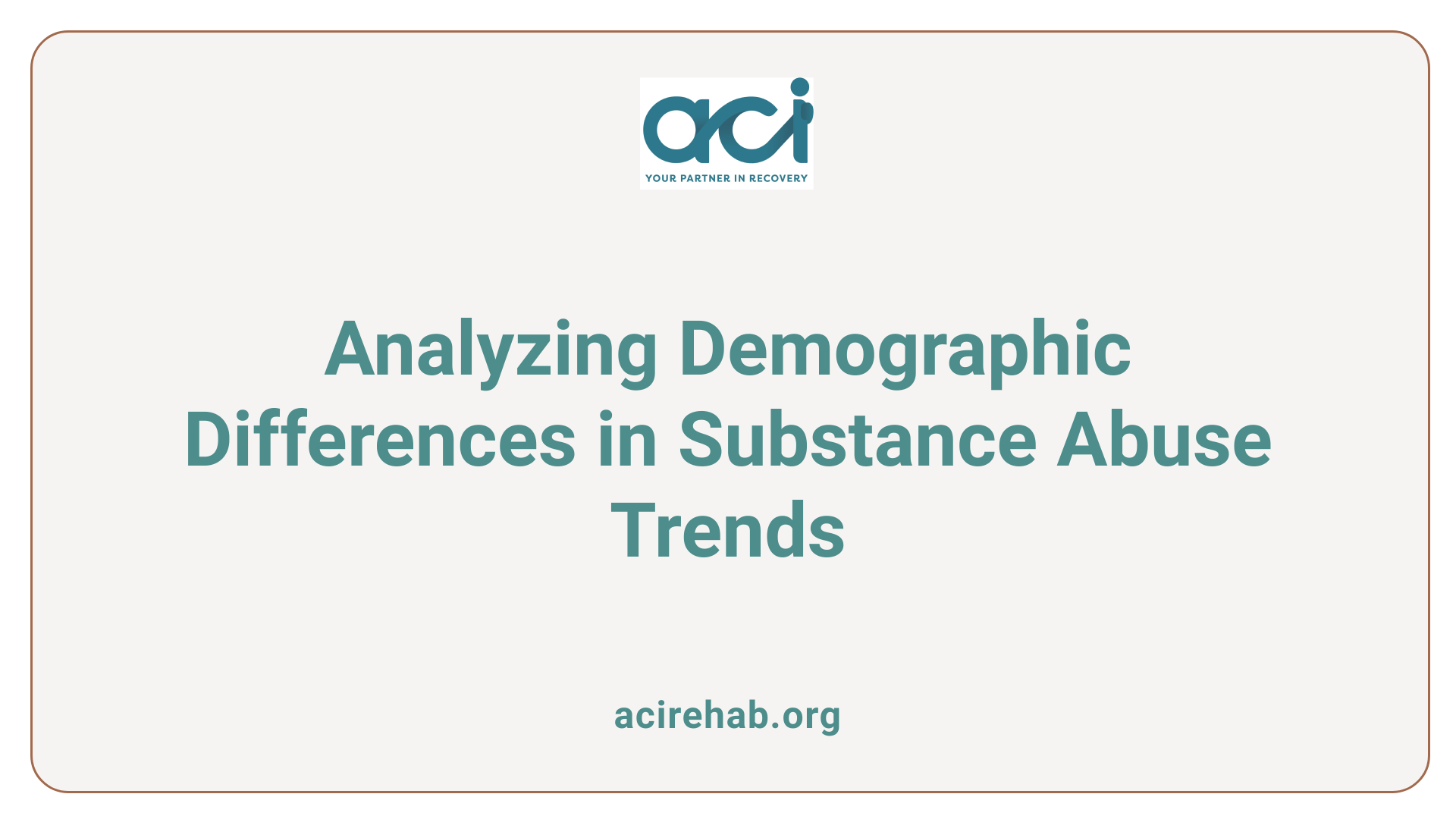 Analyzing Demographic Differences in Substance Abuse Trends