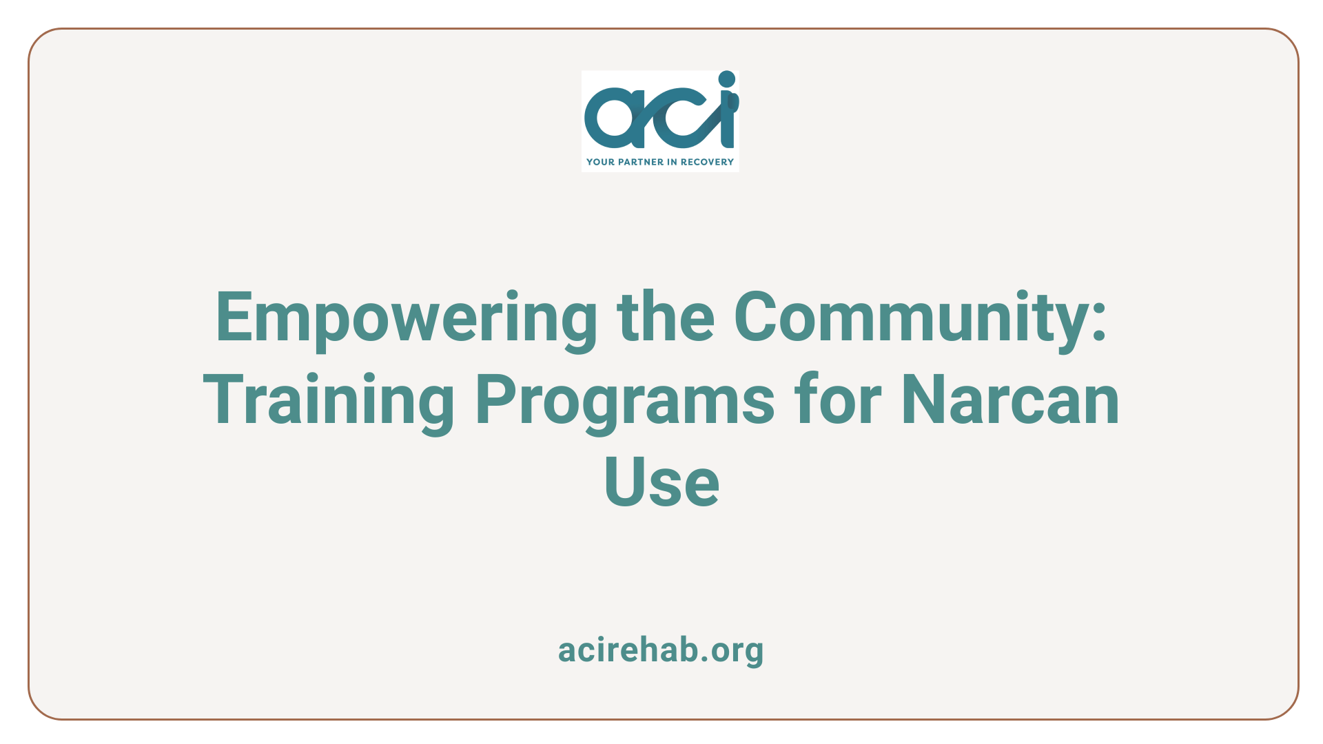 Empowering the Community: Training Programs for Narcan Use