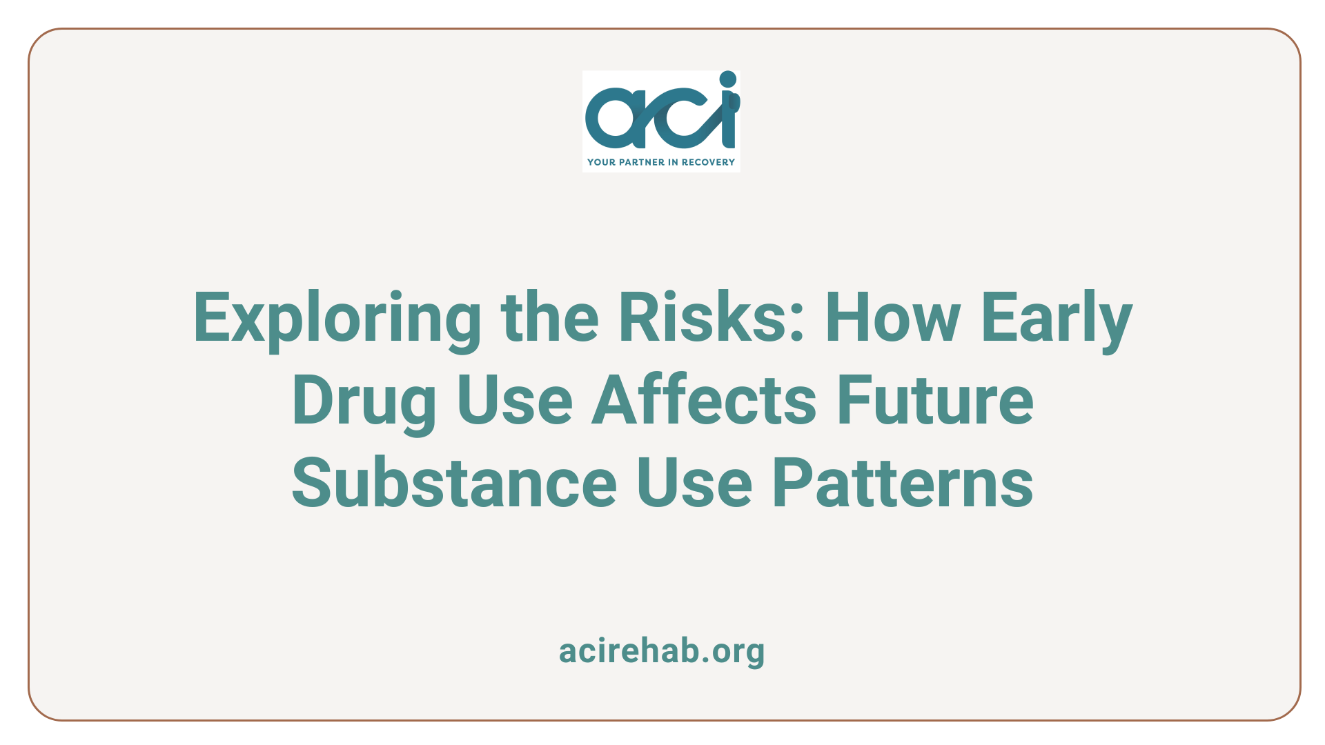 Exploring the Risks: How Early Drug Use Affects Future Substance Use Patterns