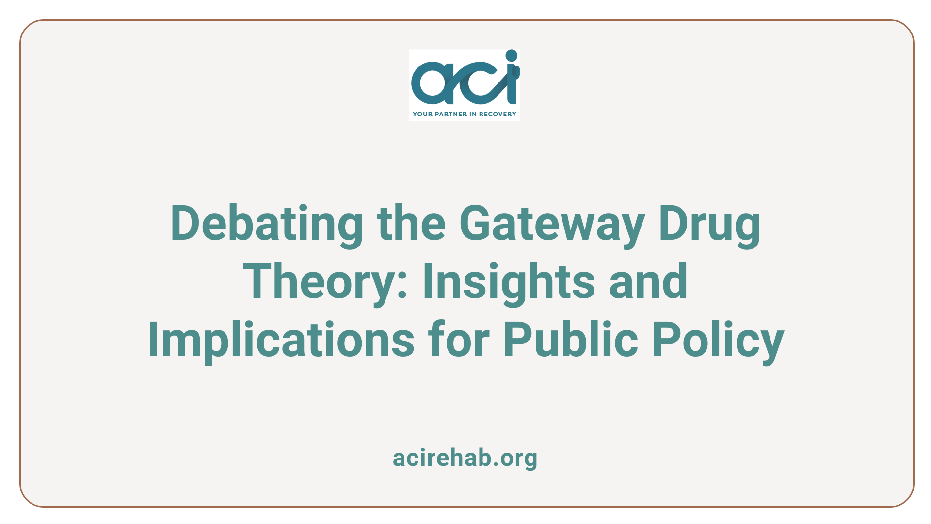 Debating the Gateway Drug Theory: Insights and Implications for Public Policy