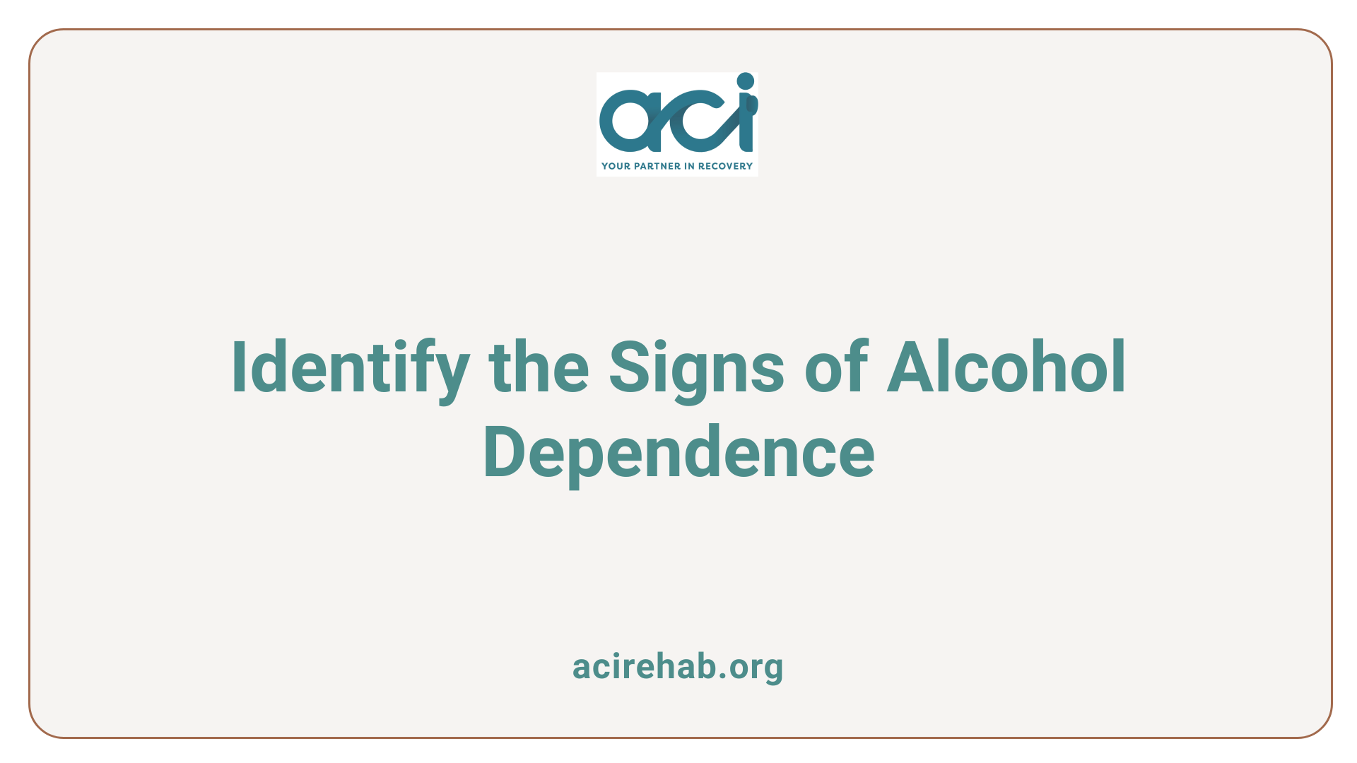 Identify the Signs of Alcohol Dependence