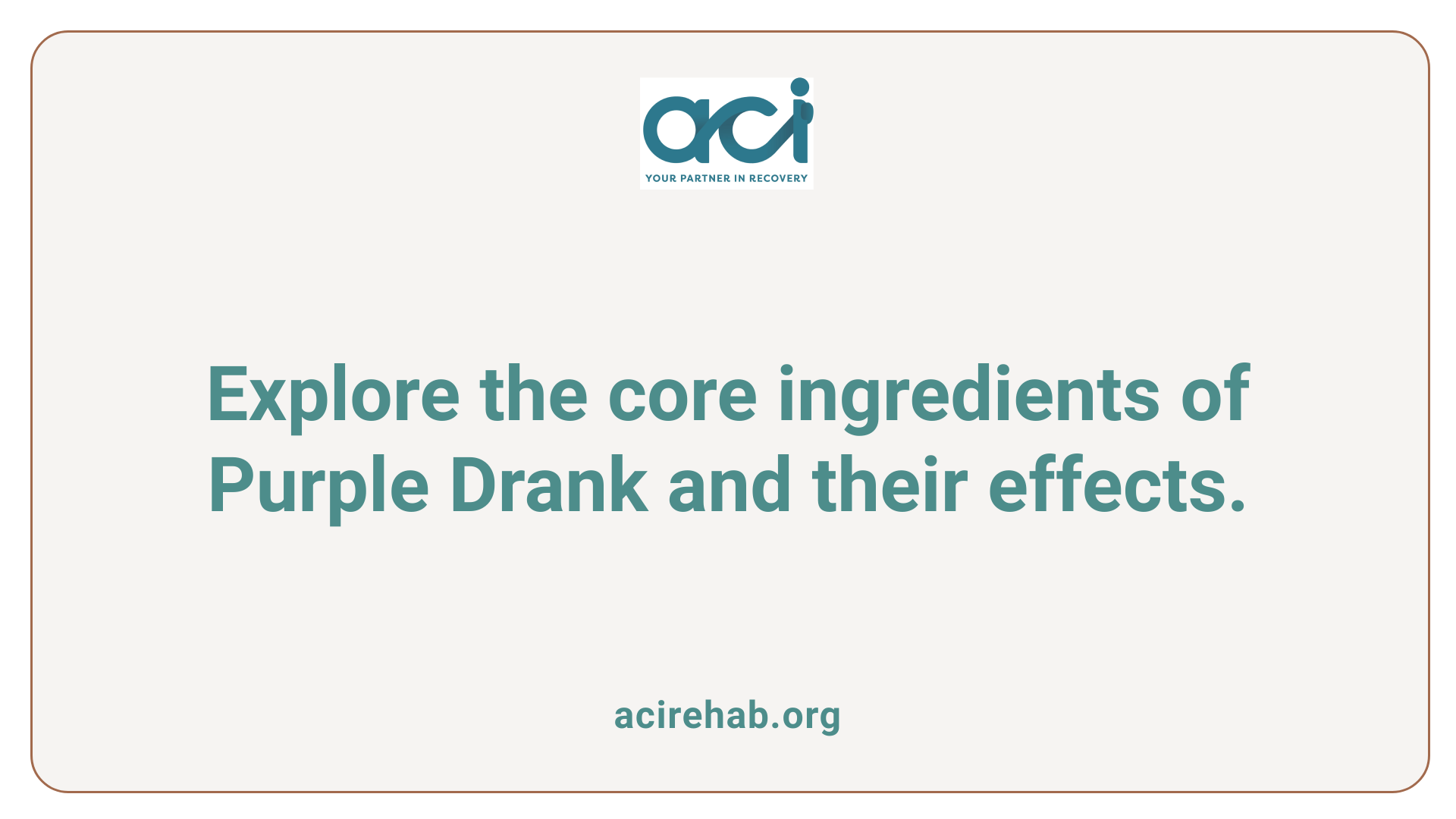 Explore the core ingredients of Purple Drank and their effects.