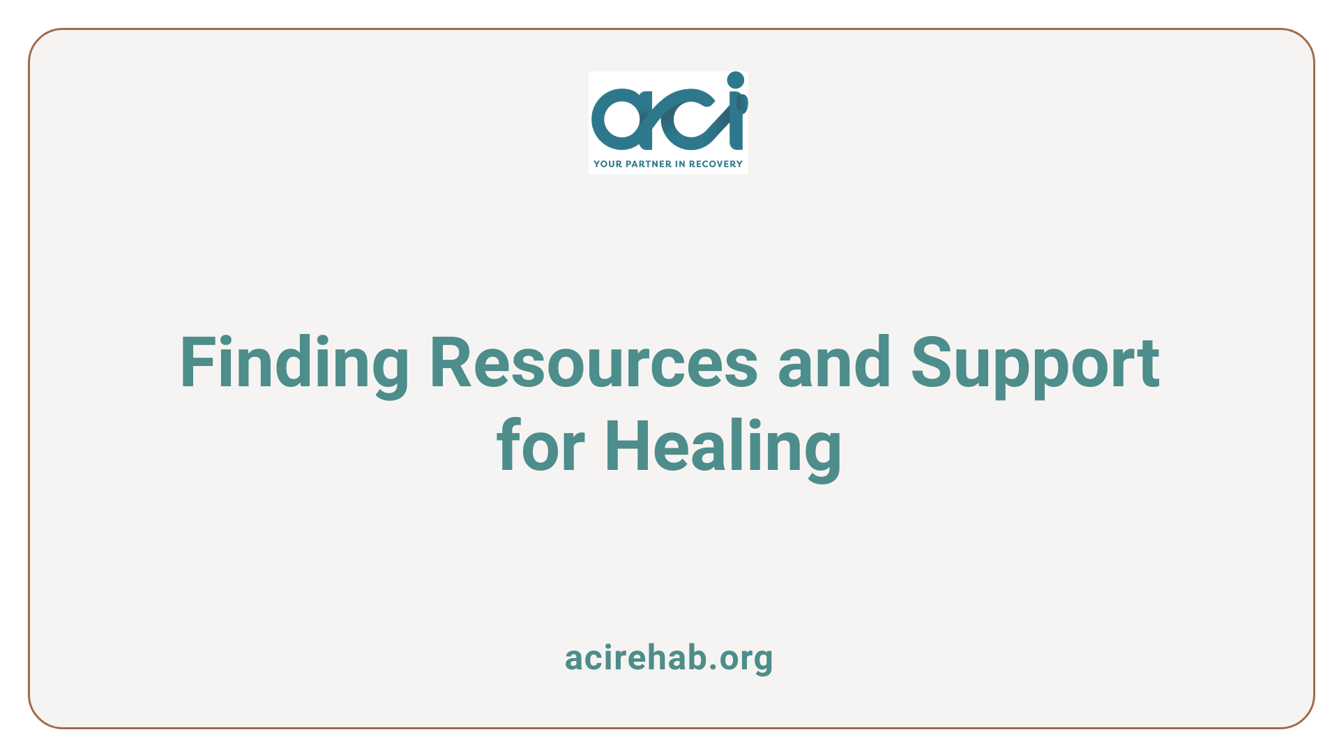 Finding Resources and Support for Healing