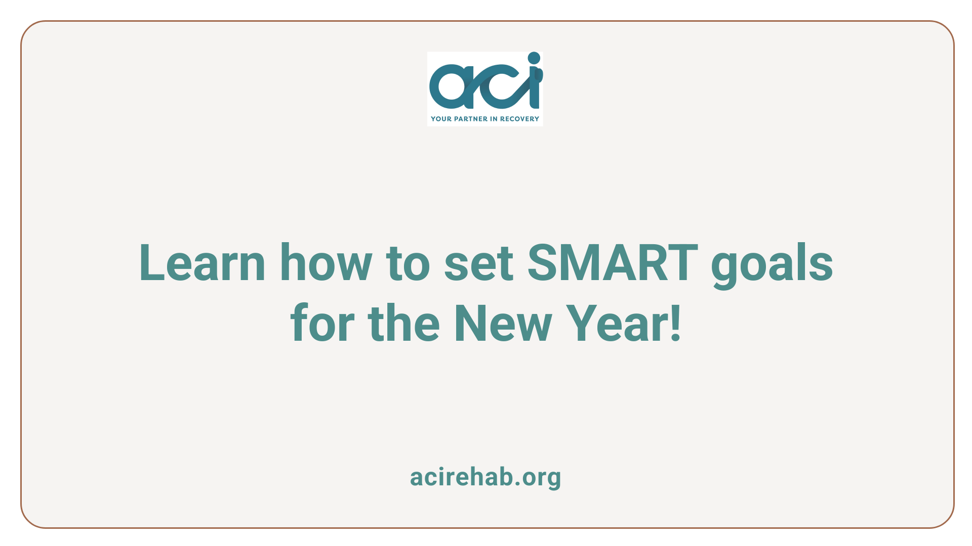 Learn how to set SMART goals for the New Year!