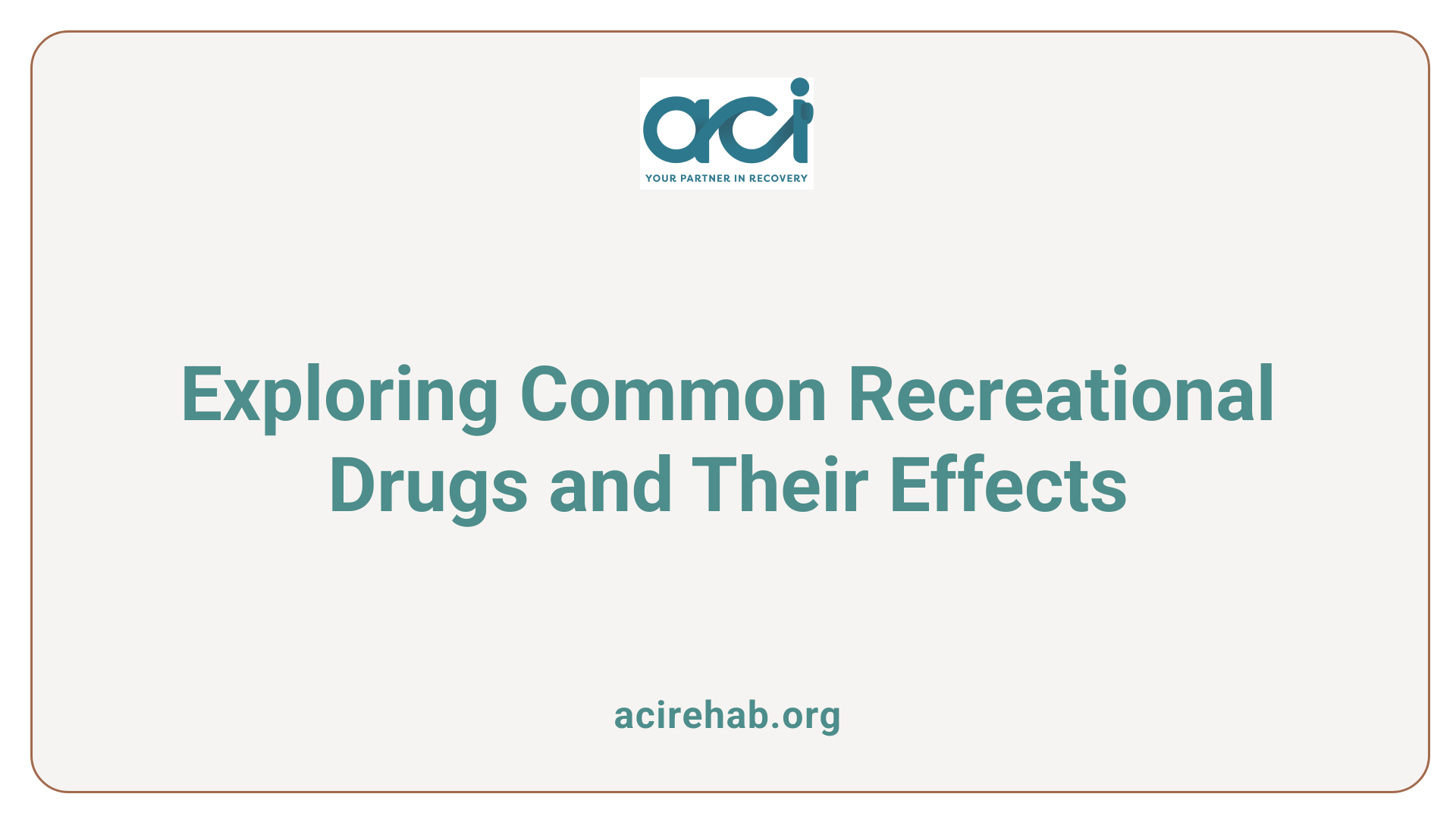 Exploring Common Recreational Drugs and Their Effects