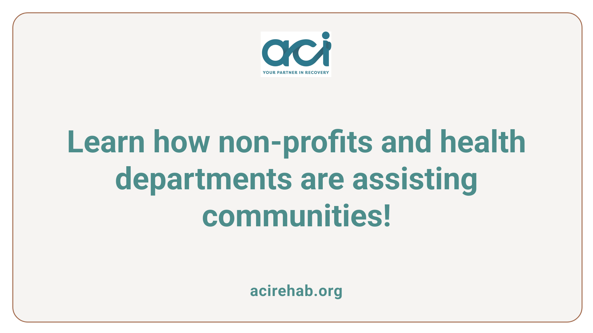 Learn how non-profits and health departments are assisting communities!