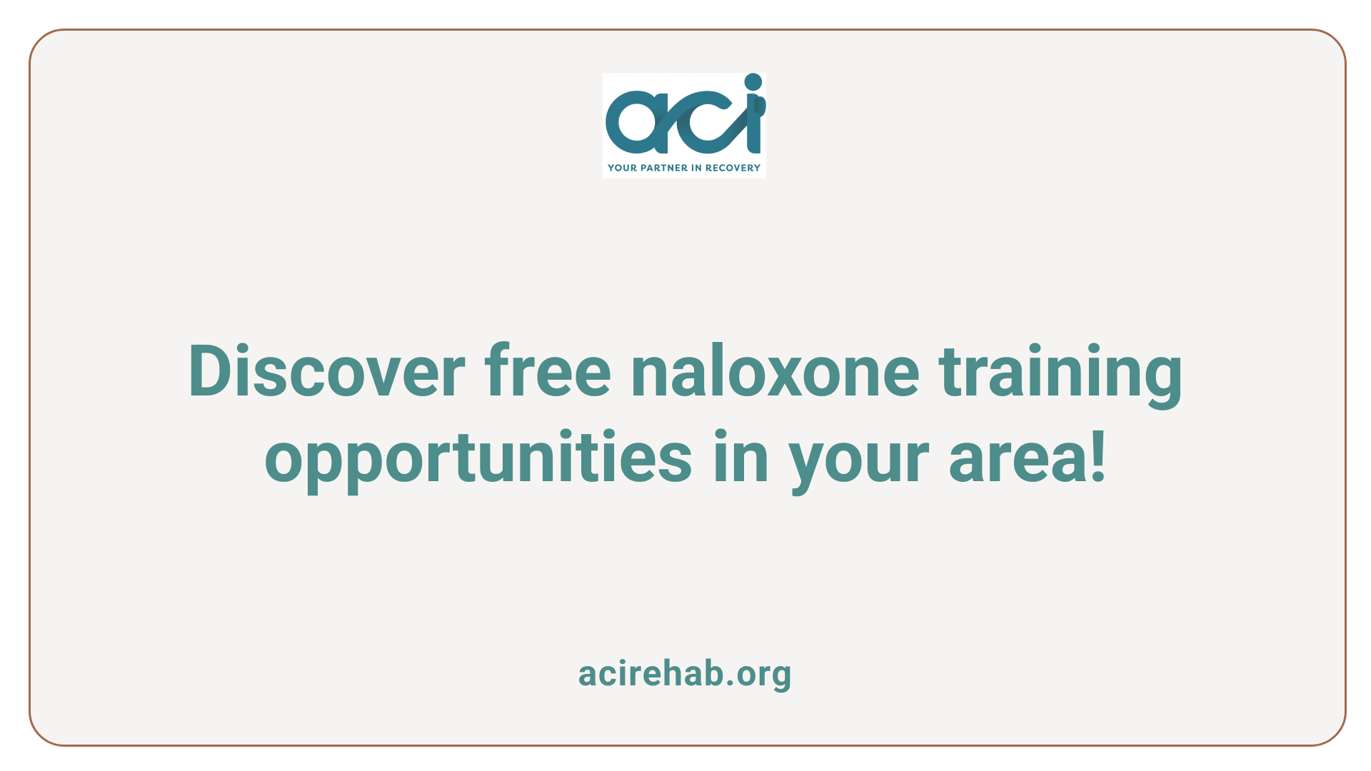 Discover free naloxone training opportunities in your area!