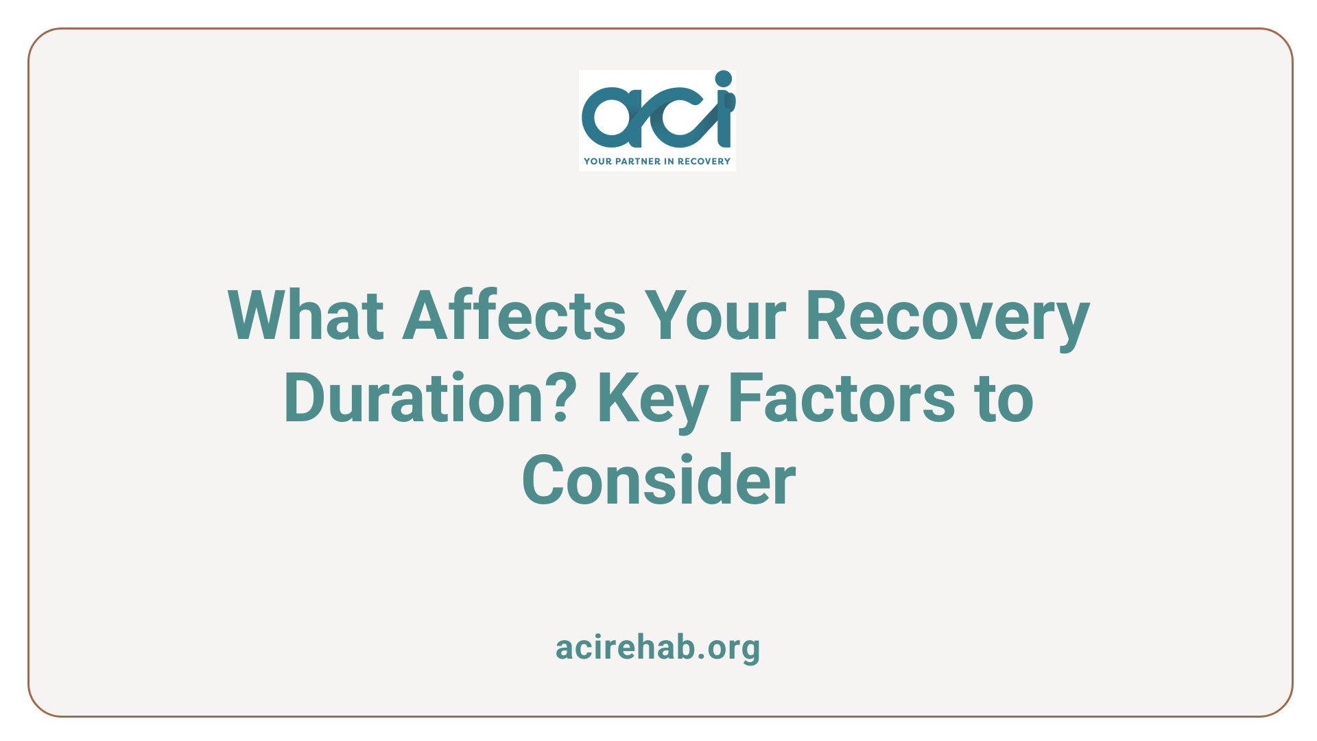 What Affects Your Recovery Duration? Key Factors to Consider